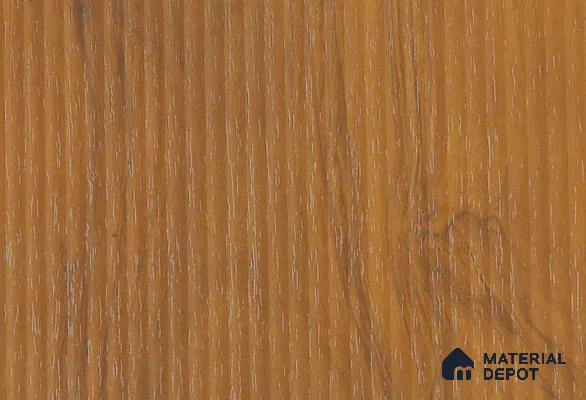 Wooden Fluted Look LM 21572 Clementine Teak 8ft x 4ft Texture Finish Decorative Laminate - 1 mm | Suitable for TV Unit, Wardrobe, Kitchen Cabinets