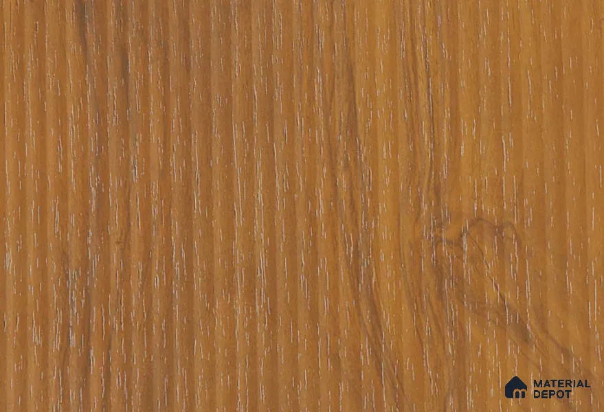 Wooden Fluted Look LM 21572 Clementine Teak 8ft x 4ft Texture Finish Decorative Laminate - 1 mm | Suitable for TV Unit, Wardrobe, Kitchen Cabinets