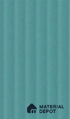 Fluted Solid Color Look LM 21480 Paris Green 8 ft x 4 ft Glossy Finish Decorative Laminate - 1 mm | Suitable for TV Unit, Wardrobe, Kitchen Cabinets