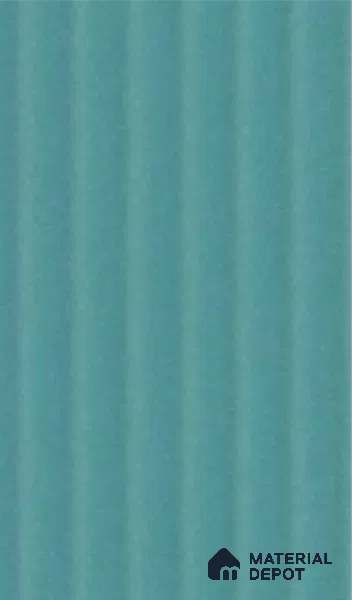 Fluted Solid Color Look LM 21480 Paris Green 8 ft x 4 ft Glossy Finish Decorative Laminate - 1 mm | Suitable for TV Unit, Wardrobe, Kitchen Cabinets