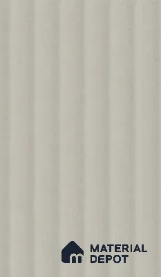 Fluted Solid Color Look LM 21632 Sober Silver 8ft x 4ft Glossy Finish Decorative Laminate - 1 mm | Suitable for TV Unit, Wardrobe, Kitchen Cabinets