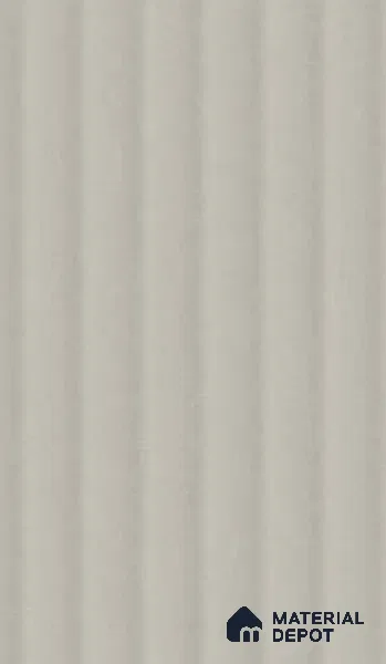 Fluted Solid Color Look LM 21632 Sober Silver 8ft x 4ft Glossy Finish Decorative Laminate - 1 mm | Suitable for TV Unit, Wardrobe, Kitchen Cabinets