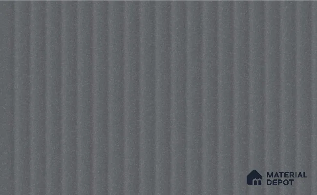 Fluted Solid Color Look LM 21478 Graphite Grey 8 ft x 4 ft Glossy Finish Decorative Laminate - 1 mm | Suitable for TV Unit, Wardrobe, Kitchen Cabinets