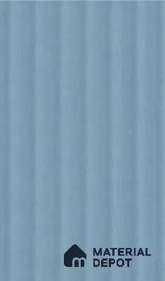 Fluted Solid Color Look LM 21479 Summery Sky 8 ft x 4 ft Glossy Finish Decorative Laminate - 1 mm | Suitable for TV Unit, Wardrobe, Kitchen Cabinets
