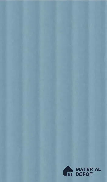 Fluted Solid Color Look LM 21479 Summery Sky 8 ft x 4 ft Glossy Finish Decorative Laminate - 1 mm | Suitable for TV Unit, Wardrobe, Kitchen Cabinets