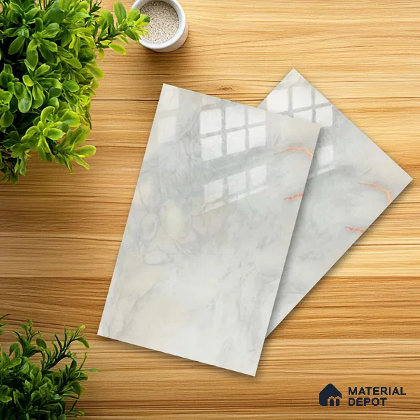 Ferrero 1B 0724 Copper Mist 8 ft x 4 ft Lazer Marble Series High Gloss Finish Acrylic Laminate - 1.5 mm (LM 01114) | Matching Edgeband Code - 724 |  Suitable for TV Unit, Wardrobe, Kitchen Cabinets