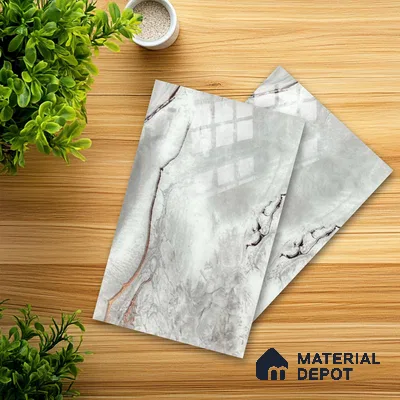 Ferrero 1B 0726 Copper Veil 8 ft x 4 ft Lazer Marble Series High Gloss Finish Acrylic Laminate - 1.5 mm (LM 01116) | Matching Edgeband Code - 726 |  Suitable for TV Unit, Wardrobe, Kitchen Cabinets