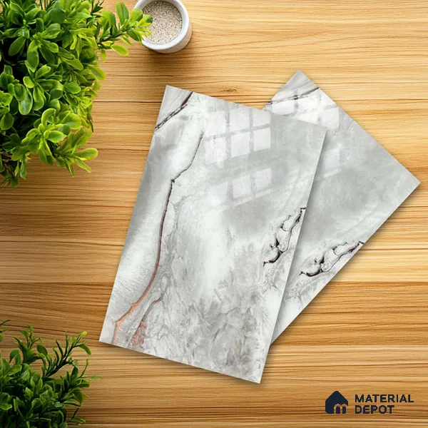 Ferrero 1B 0726 Copper Veil 8 ft x 4 ft Lazer Marble Series High Gloss Finish Acrylic Laminate - 1.5 mm (LM 01116) | Matching Edgeband Code - 726 |  Suitable for TV Unit, Wardrobe, Kitchen Cabinets