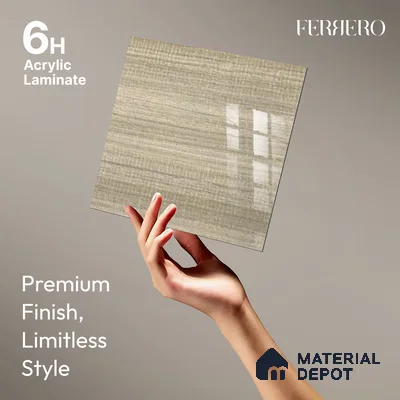 Wooden Look 716 8 ft x 4 ft Wooden Series High Gloss Finish Acrylic Laminate - 1.5 mm | Suitable for TV Unit, Wardrobe, Kitchen Cabinets
