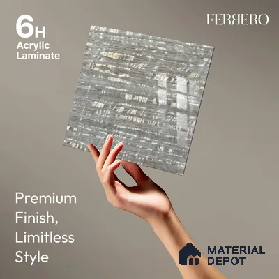 Wooden Look 719 8 ft x 4 ft Wooden Series High Gloss Finish Acrylic Laminate - 1.5 mm | Suitable for TV Unit, Wardrobe, Kitchen Cabinets