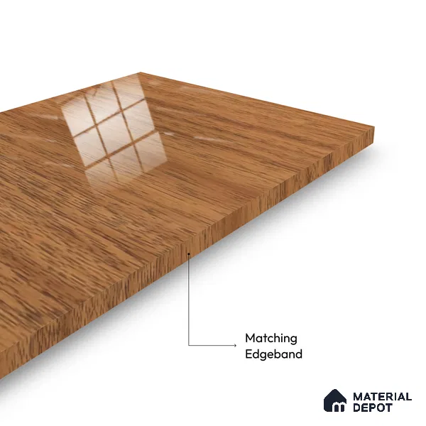 Wooden Look 714 8 ft x 4 ft Wooden Series High Gloss Finish Acrylic Laminate - 1.5 mm | Suitable for TV Unit, Wardrobe, Kitchen Cabinets