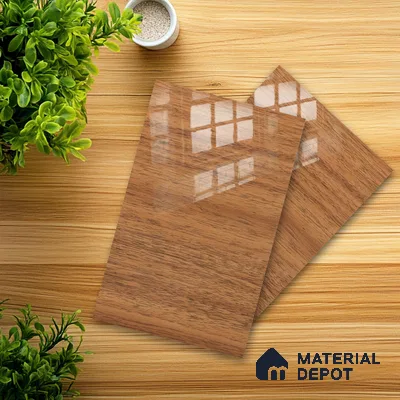 Wooden Look 714 8 ft x 4 ft Wooden Series High Gloss Finish Acrylic Laminate - 1.5 mm | Suitable for TV Unit, Wardrobe, Kitchen Cabinets