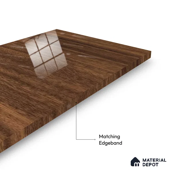 Wooden Look 715 8 ft x 4 ft Wooden Series High Gloss Finish Acrylic Laminate - 1.5 mm | Suitable for TV Unit, Wardrobe, Kitchen Cabinets