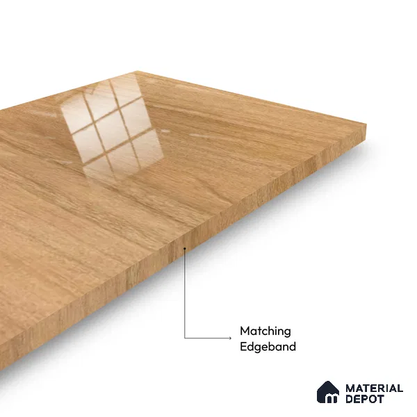 Wooden Look 703 8 ft x 4 ft Wooden Series High Gloss Finish Acrylic Laminate - 1.5 mm | Suitable for TV Unit, Wardrobe, Kitchen Cabinets