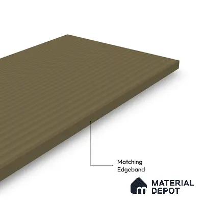 Ferrero 1A 0273 03 Warm Taupe 8 ft x 4 ft Fluted Matte Finish Decorative Laminate - 1 mm | Suitable for Living Room, Bedroom, Kitchen, Bathroom, TV Unit, Wardrobe, Hotel, Restaurant, Office