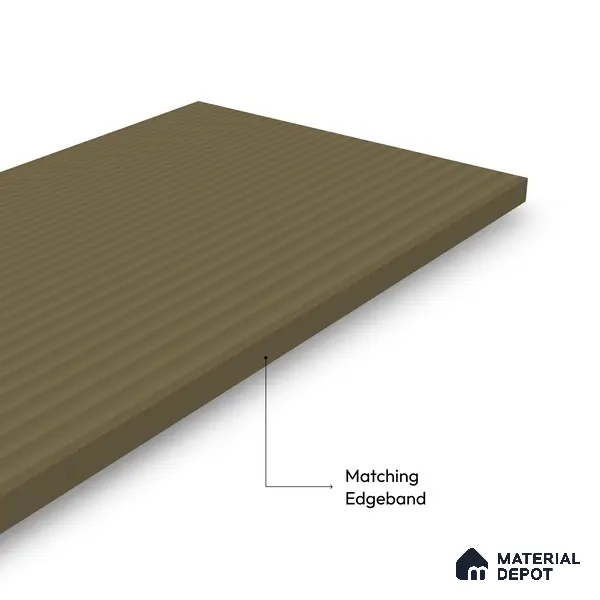 Ferrero 1A 0273 03 Warm Taupe 8 ft x 4 ft Fluted Matte Finish Decorative Laminate - 1 mm | Suitable for Living Room, Bedroom, Kitchen, Bathroom, TV Unit, Wardrobe, Hotel, Restaurant, Office