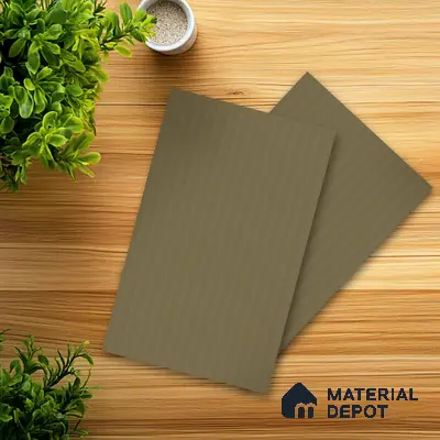 Ferrero 1A 0273 03 Warm Taupe 8 ft x 4 ft Fluted Matte Finish Decorative Laminate - 1 mm | Suitable for Living Room, Bedroom, Kitchen, Bathroom, TV Unit, Wardrobe, Hotel, Restaurant, Office