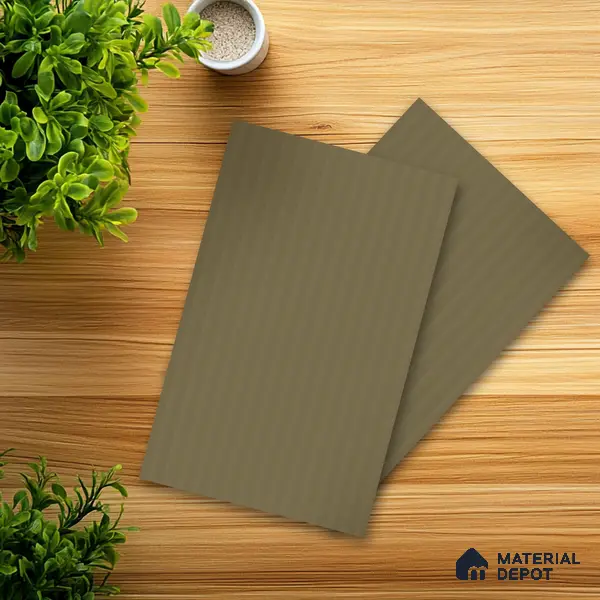 Ferrero 1A 0273 03 Warm Taupe 8 ft x 4 ft Fluted Matte Finish Decorative Laminate - 1 mm | Suitable for Living Room, Bedroom, Kitchen, Bathroom, TV Unit, Wardrobe, Hotel, Restaurant, Office