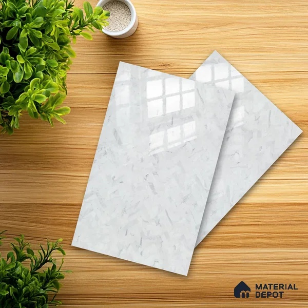 Ferrero 2A 01902 Stone Frost 8 ft x 4 ft High Gloss Finish 6H Anti Scratch Acrylic Laminate - 1.5 mm | Suitable for Bedroom, TV Unit, Wardrobe, Kitchen Cabinet
