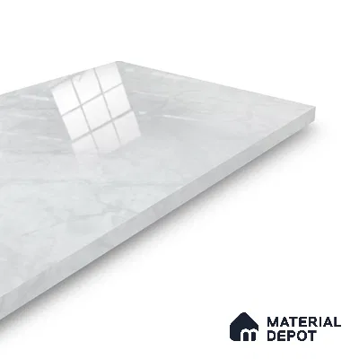 Ferrero 2A 01903 Stone Frost 8 ft x 4 ft High Gloss Finish 6H Anti Scratch Acrylic Laminate - 1.5 mm | Suitable for Bedroom, TV Unit, Wardrobe, Kitchen Cabinet