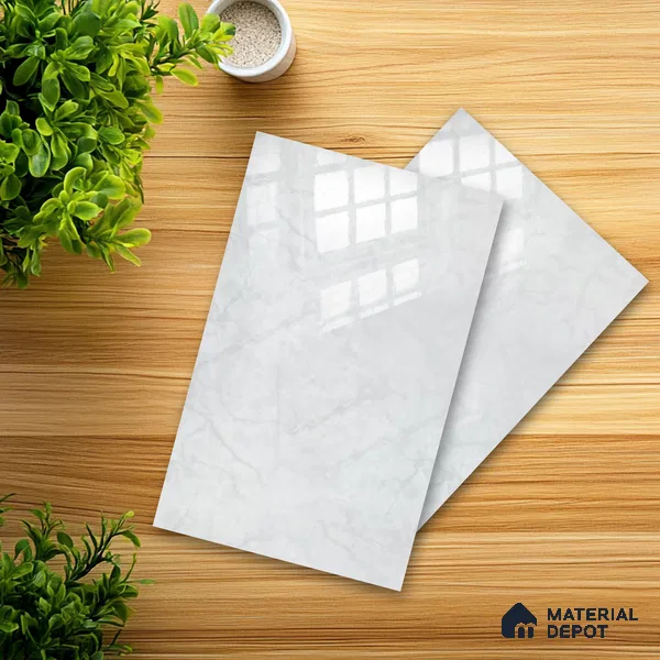 Ferrero 2A 01903 Stone Frost 8 ft x 4 ft High Gloss Finish 6H Anti Scratch Acrylic Laminate - 1.5 mm | Suitable for Bedroom, TV Unit, Wardrobe, Kitchen Cabinet