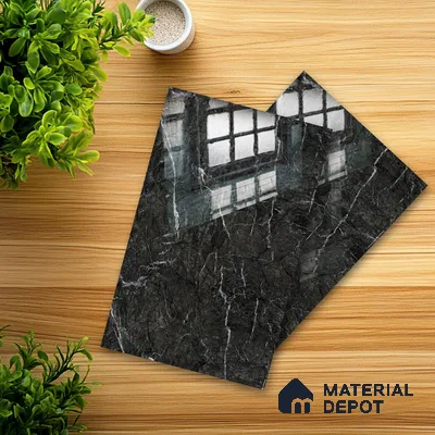 Ferrero 2A 01907 Charcoal Glint 8 ft x 4 ft High Gloss Finish 6H Anti Scratch Acrylic Laminate - 1.5 mm | Suitable for Bedroom, TV Unit, Wardrobe, Kitchen Cabinet