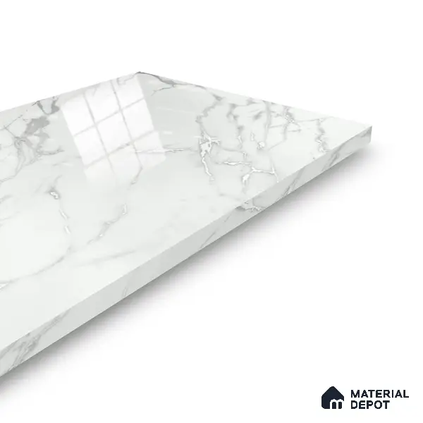 Ferrero 2A 01921 Silver Whisper 8 ft x 4 ft High Gloss Finish 6H Anti Scratch Acrylic Laminate - 1.5 mm | Suitable for Bedroom, TV Unit, Wardrobe, Kitchen Cabinet