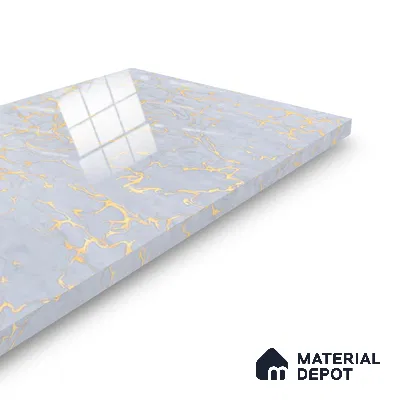 Ferrero 2A 01924 Radiant Lace 8 ft x 4 ft High Gloss Finish 6H Anti Scratch Acrylic Laminate - 1.5 mm | Suitable for Bedroom, TV Unit, Wardrobe, Kitchen Cabinet