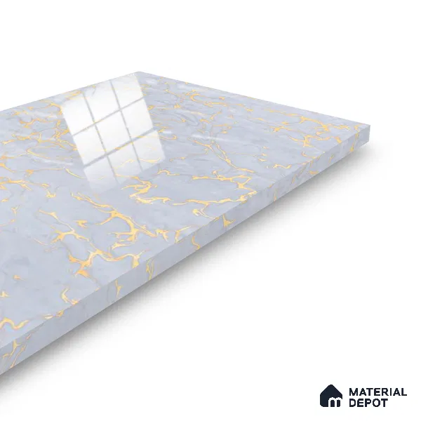 Ferrero 2A 01924 Radiant Lace 8 ft x 4 ft High Gloss Finish 6H Anti Scratch Acrylic Laminate - 1.5 mm | Suitable for Bedroom, TV Unit, Wardrobe, Kitchen Cabinet