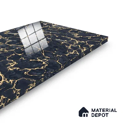 Ferrero 2A 01926 Midnight Blaze 8 ft x 4 ft High Gloss Finish 6H Anti Scratch Acrylic Laminate - 1.5 mm | Suitable for Bedroom, TV Unit, Wardrobe, Kitchen Cabinet
