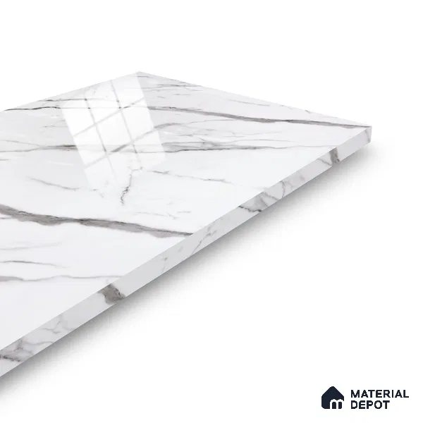 Ferrero 2A 01912 Stone Frost 8 ft x 4 ft High Gloss Finish 6H Anti Scratch Acrylic Laminate - 1.5 mm | Suitable for Bedroom, TV Unit, Wardrobe, Kitchen Cabinet