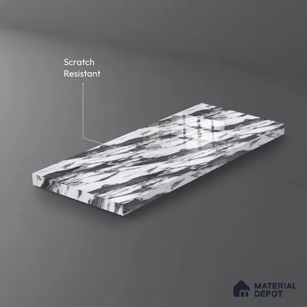 Ferrero 2A 01929 Night Drift 8 ft x 4 ft High Gloss Finish 6H Anti Scratch Acrylic Laminate - 1.5 mm | Suitable for Bedroom, TV Unit, Wardrobe, Kitchen Cabinet