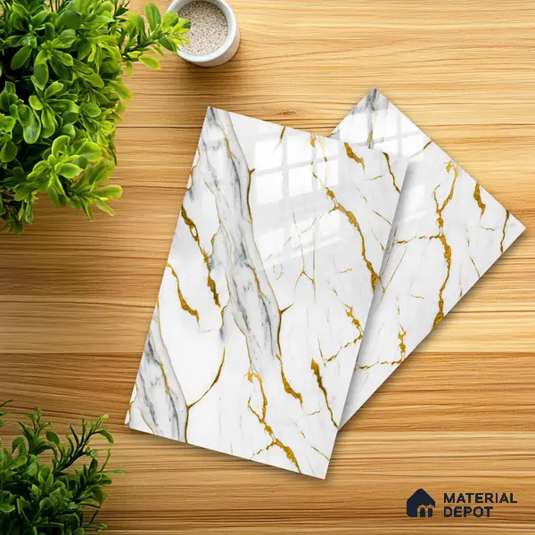 Ferrero 2A 01935 Auric Strands 8 ft x 4 ft High Gloss Finish 6H Anti Scratch Acrylic Laminate - 1.5 mm | Suitable for Bedroom, TV Unit, Wardrobe, Kitchen Cabinet