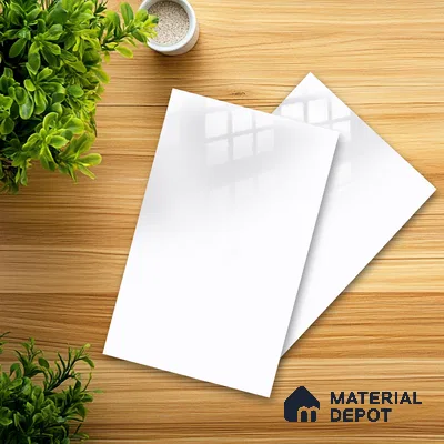 Ferrero 1C 01501 Cloudy Pearl 8 ft x 4 ft High Gloss Finish 6H Anti Scratch Acrylic Laminate - 1.5 mm | Suitable for Living Room, Kitchen, Office