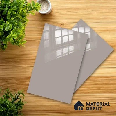 Ferrero 1C 01505 Misty Beige 8 ft x 4 ft High Gloss Finish 6H Anti Scratch Acrylic Laminate - 1.5 mm | Suitable for Living Room, Kitchen, Office