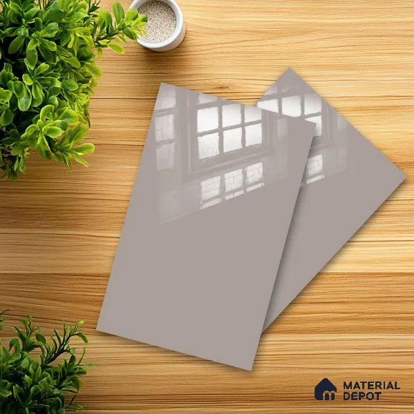 Ferrero 1C 01505 Misty Beige 8 ft x 4 ft High Gloss Finish 6H Anti Scratch Acrylic Laminate - 1.5 mm | Suitable for Living Room, Kitchen, Office