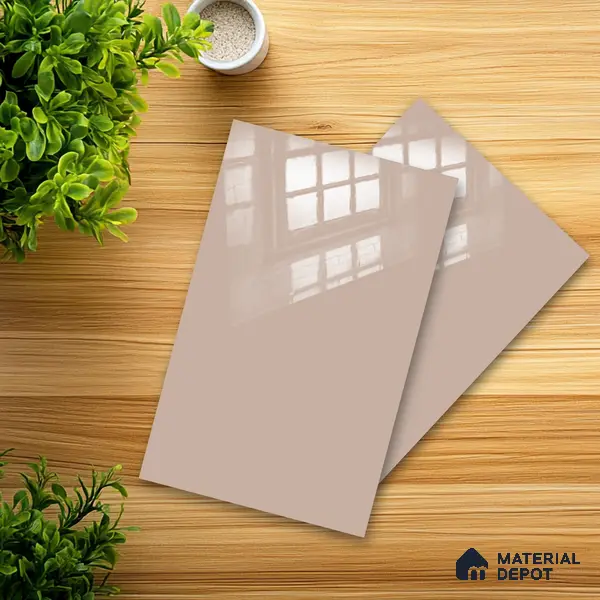 Ferrero 1C 01507 Desert Blush 8 ft x 4 ft High Gloss Finish 6H Anti Scratch Acrylic Laminate - 1.5 mm | Suitable for Living Room, Kitchen, Office