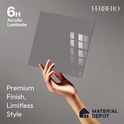Ferrero 1C 01509 Aged Granite 8 ft x 4 ft High Gloss Finish 6H Anti Scratch Acrylic Laminate - 1.5 mm | Suitable for Living Room, Kitchen, Office
