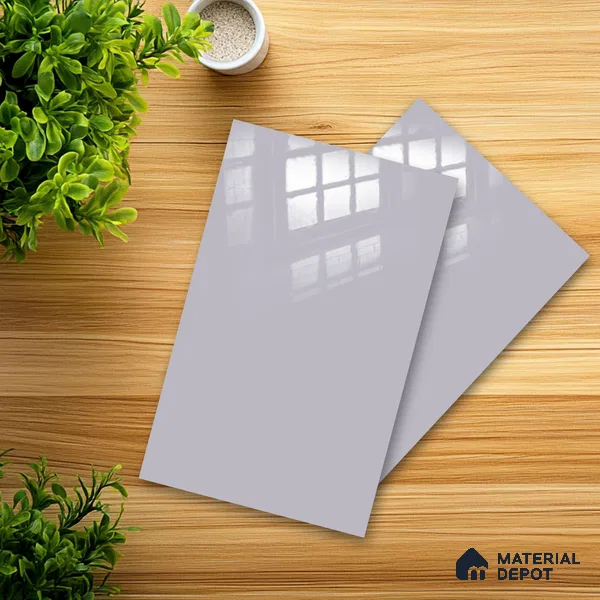 Ferrero 1C 01572 Misty Mauve 8 ft x 4 ft High Gloss Finish 6H Anti Scratch Acrylic Laminate - 1.5 mm | Suitable for Living Room, Kitchen, Office