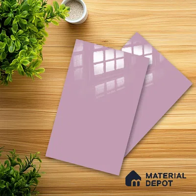Ferrero 1C 01516 Dusky Rose 8 ft x 4 ft High Gloss Finish 6H Anti Scratch Acrylic Laminate - 1.5 mm | Suitable for Living Room, Kitchen, Office