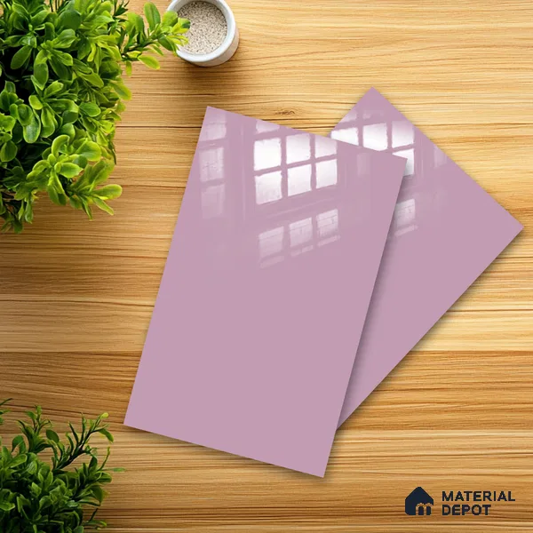 Ferrero 1C 01516 Dusky Rose 8 ft x 4 ft High Gloss Finish 6H Anti Scratch Acrylic Laminate - 1.5 mm | Suitable for Living Room, Kitchen, Office