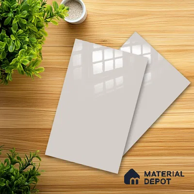 Ferrero 1C 01504 Warm Fog 8 ft x 4 ft High Gloss Finish 6H Anti Scratch Acrylic Laminate - 1.5 mm | Suitable for Living Room, Kitchen, Office