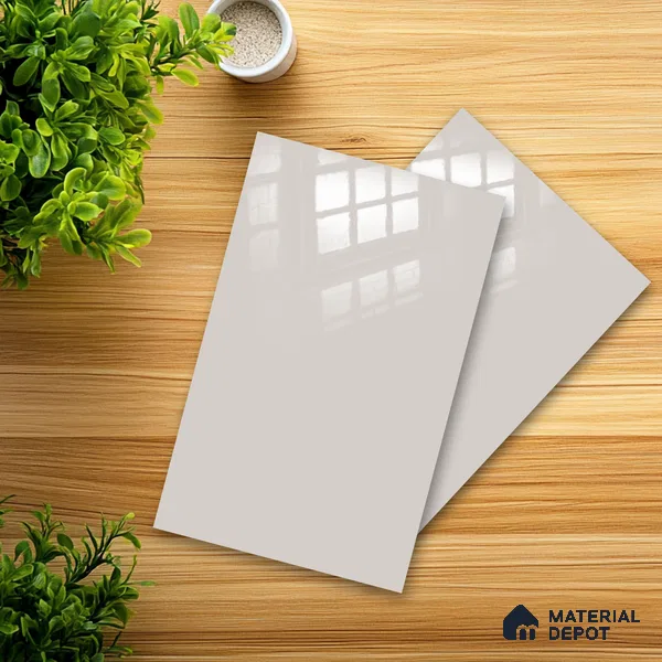 Ferrero 1C 01504 Warm Fog 8 ft x 4 ft High Gloss Finish 6H Anti Scratch Acrylic Laminate - 1.5 mm | Suitable for Living Room, Kitchen, Office