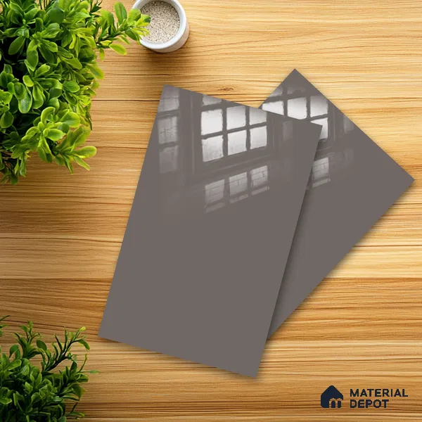 Ferrero 1C 01511 Ashwood Brown 8 ft x 4 ft High Gloss Finish 6H Anti Scratch Acrylic Laminate - 1.5 mm | Suitable for Living Room, Kitchen, Office