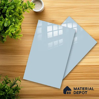 Ferrero 1C 01519 Pale Ocean 8 ft x 4 ft High Gloss Finish 6H Anti Scratch Acrylic Laminate - 1.5 mm | Suitable for Living Room, Kitchen, Office