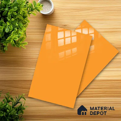 Ferrero 1C 01526 Pumpkin Spice 8 ft x 4 ft High Gloss Finish 6H Anti Scratch Acrylic Laminate - 1.5 mm | Suitable for Bedroom, TV Unit, Wardrobe, Kitchen Cabinet