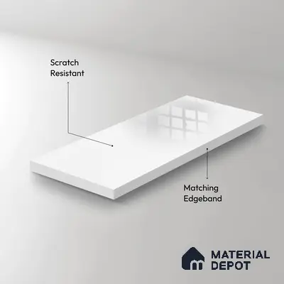 Ferrero 1C 01530 Diamond Dust 8 ft x 4 ft High Gloss Finish 6H Anti Scratch Acrylic Laminate - 1.5 mm | Suitable for Bedroom, TV Unit, Wardrobe, Kitchen Cabinet