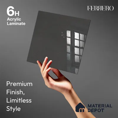 Ferrero 1C 01536 Mystic Spark 8 ft x 4 ft High Gloss Finish 6H Anti Scratch Acrylic Laminate - 1.5 mm | Suitable for Bedroom, TV Unit, Wardrobe, Kitchen Cabinet