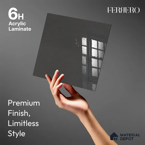 Ferrero 1C 01536 Mystic Spark 8 ft x 4 ft High Gloss Finish 6H Anti Scratch Acrylic Laminate - 1.5 mm | Suitable for Bedroom, TV Unit, Wardrobe, Kitchen Cabinet
