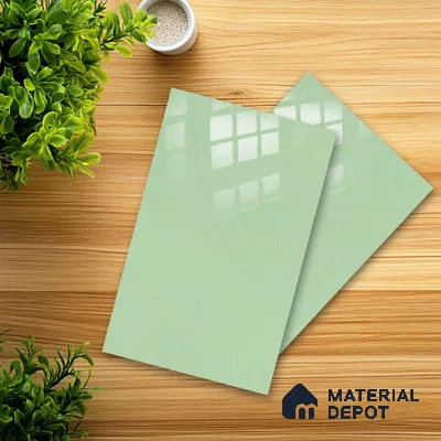Ferrero 1C 01537 Jade Gleam 8 ft x 4 ft High Gloss Finish 6H Anti Scratch Acrylic Laminate - 1.5 mm | Suitable for Bedroom, TV Unit, Wardrobe, Kitchen Cabinet